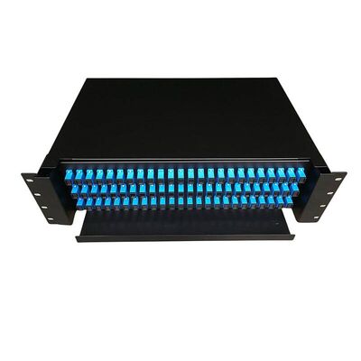 19-calowa obudowa 2U do montażu w stojaku ODF 72-rdzeniowy panel krosowy typu przesuwnego