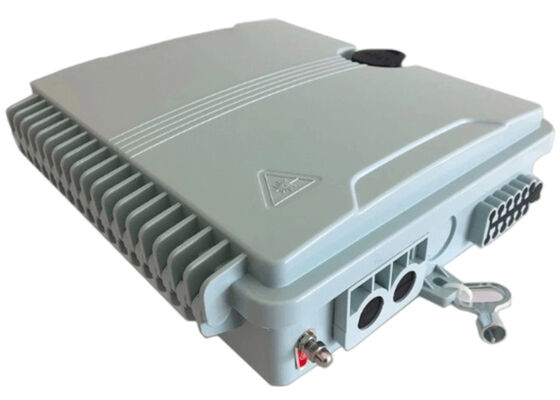 Skrzynka zaciskowa światłowodowa 12 portów SC/LC/ST/FC IP-66 UPC/APC Jasnoszary FTTH