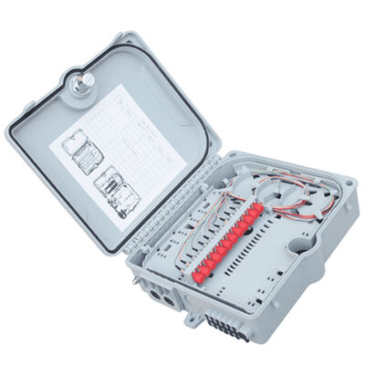 Skrzynka zaciskowa światłowodowa 12 portów SC/LC/ST/FC IP-66 UPC/APC Jasnoszary FTTH