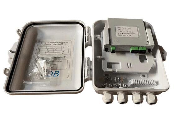 SC 1x8 PLC Splitter światłowodowy IP65 12 rdzeni do montażu na ścianie