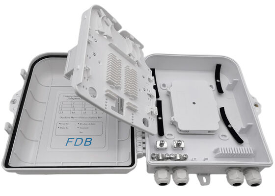 Biały rozdzielacz światłowodowy LC 1x16 Splitter PLC do montażu ściennego