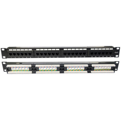 Pusty panel krosowy Keystone 1U Nieekranowany 24-portowy panel krosowy CAT5E