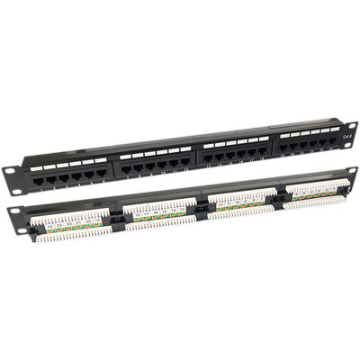 Pusty panel krosowy Keystone 1U Nieekranowany 24-portowy panel krosowy CAT5E