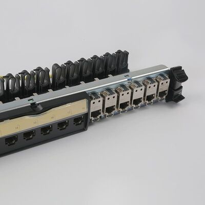 Patch panel sieciowy UTP Zintegrowany panel krosowy RJ45 1U 24 porty