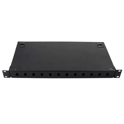 Metalowy panel krosowy do montażu w stojaku 12 LC Duplex Connector Skrzynka przyłączeniowa FTTH