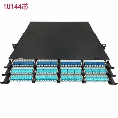 1U 144 rdzeni MTP MPO -LC Panel krosowy ODF Obudowa typu wysuwanego na 12 kaset