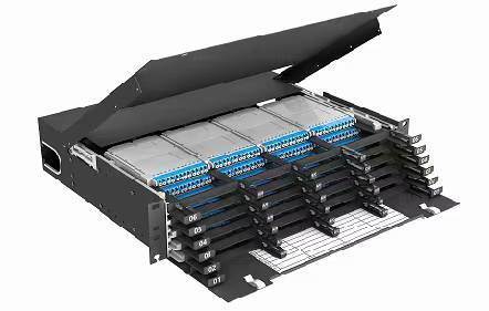 4U 576 rdzeni MTP MPO -LC Panel krosowy ODF Obudowa chassis Wysuwany dla 48 kaset