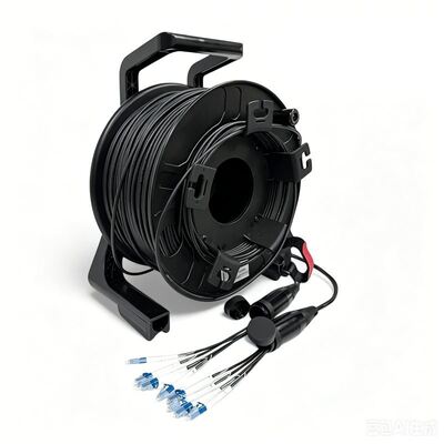 150M Tac Fiber TPU Armord Tactical Fiber Single-Mode 4/6/8/12 Strands Kabel na rolce z łącznikami SC LC ST do transmisji na żywo